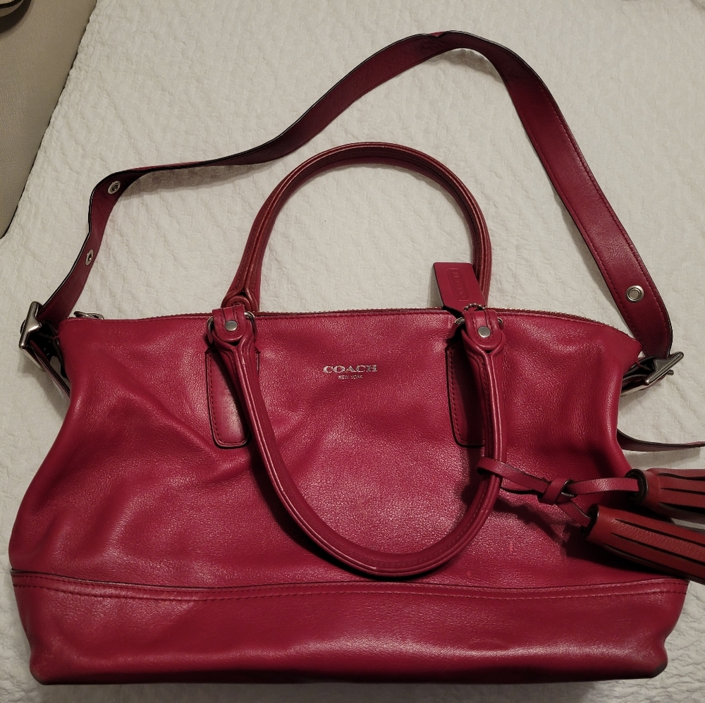Wine color Coach Bag